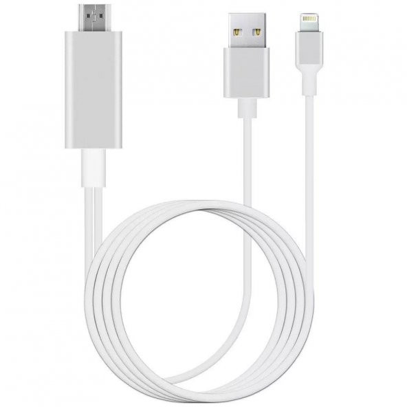 Apple iPhone iPad iPod HDMI TV Görüntü Aktarma Kablosu Lightning - 2