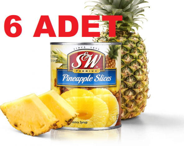 S&W Premium Ananas Dilimleri 836 Gr X 6 LI PAKET