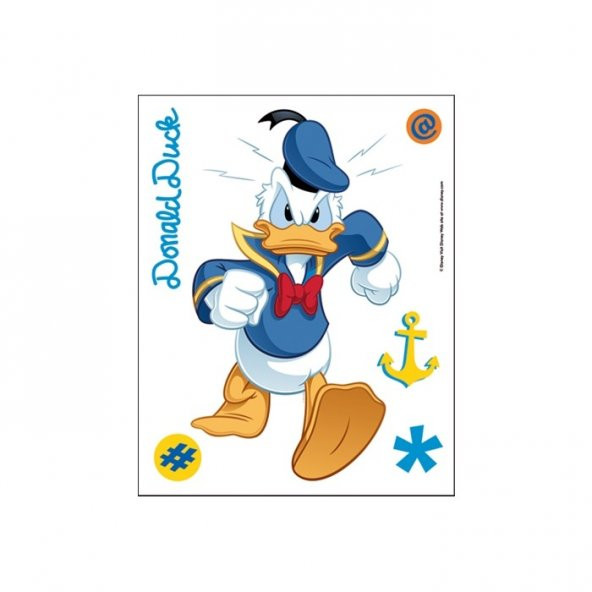 Fosforlu Duvar Sticker Donald Duck 19 Cm
