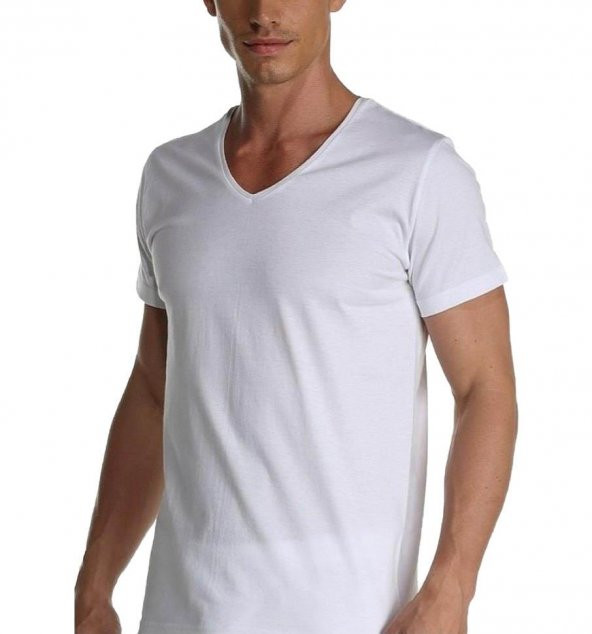 Çift Kaplan Erkek Süprem V Yaka T-shirt 952