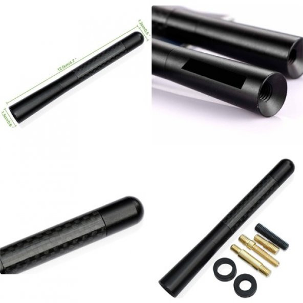 Modacar Karbon Fiber Oto Tavan Radyo Anten Çubuğu 425438 - 4