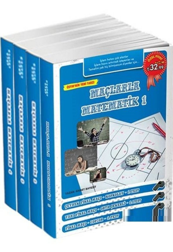 Akıllı Adam YKS TYT AYT Maçlarla Matematik 1-2-3-4 Set 4 Kitap Ak
