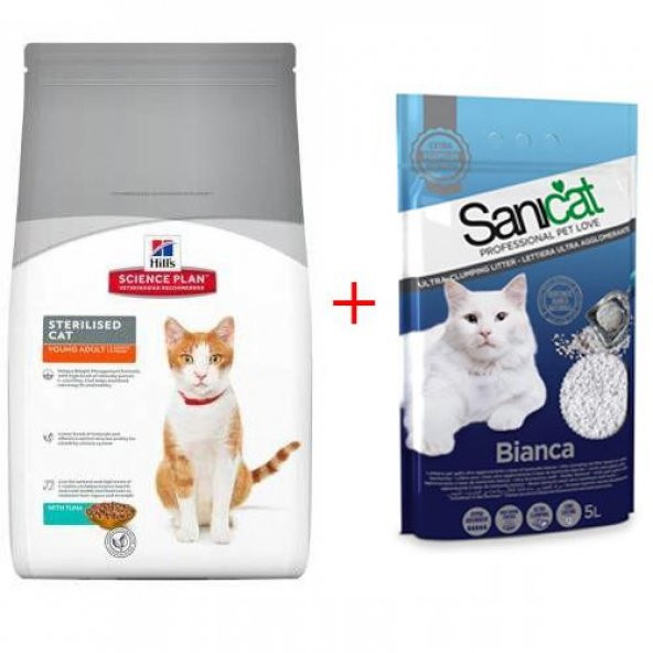 Hills Ton Balıklı Kısır Kedi Maması 1,5Kg+Sanicat 5L Kum Hediyeli