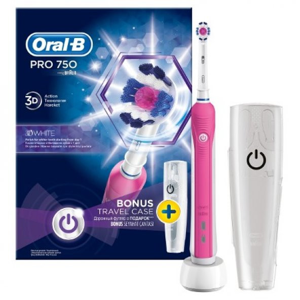 Oral-B Pro 750 Cross Action Limited Edition Pembe Diş Fırçası