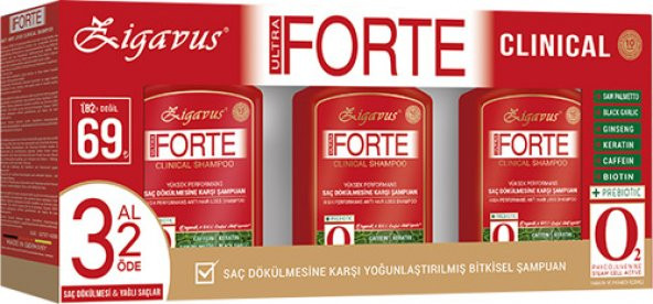 Zigavus Forte Şampuan Yağlı saçlar 300ml 3al2 öde