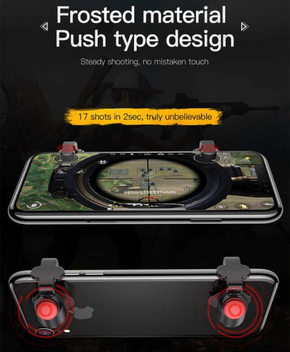 Baseus Oyuncu Tetik Tuş Aparatı Kolay Kulanım PubG Oyun Aparatı , - 4