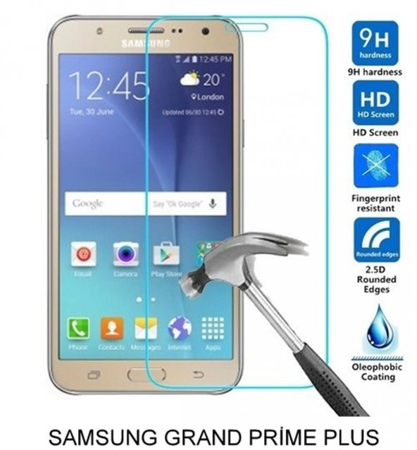Samsung Grand Prime Plus  Kırılmaz Temperli Cam Ekran Koruyucu