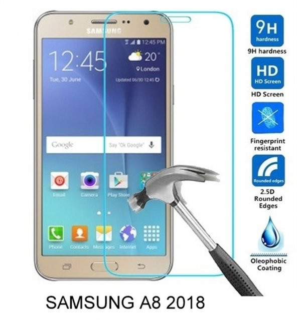 Samsung A8  2018  Kırılmaz Temperli Cam Ekran Koruyucu