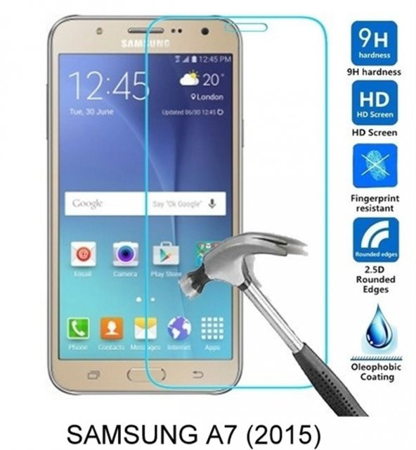Samsung A7 (2015)  Kırılmaz Temperli Cam Ekran Koruyucu