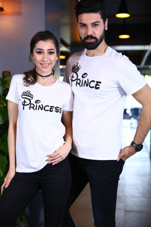 Sevgili Kombini Prince - Princess Tshirt Sevgiliye Hediye Tişört