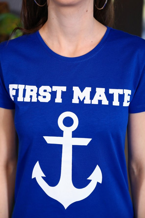 Sevgili Kombini Captain First Mate Mavi Tişört Kısa Kollu Tshirt - 3