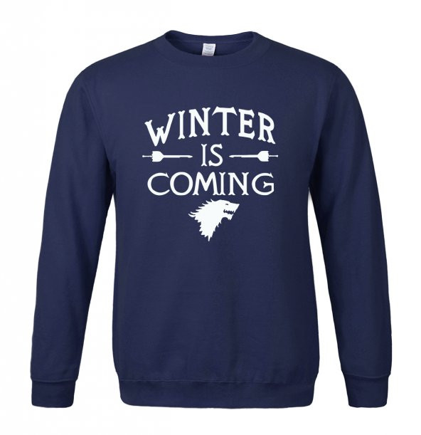 Winter is Coming Lacivert Sweatshirt - Stark WINTER IS COMING