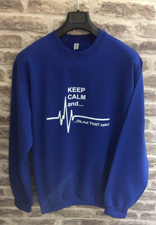 Keep Calm And Sweatshirt Mavi - 4