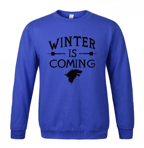 Winter is Coming Mavi Sweatshirt - Stark WINTER IS COMING