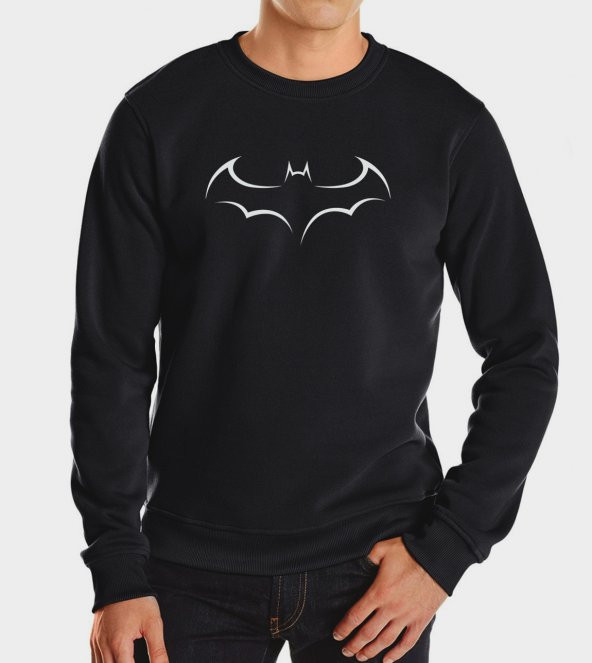 Siyah Batman Yarasa Sweatshirt