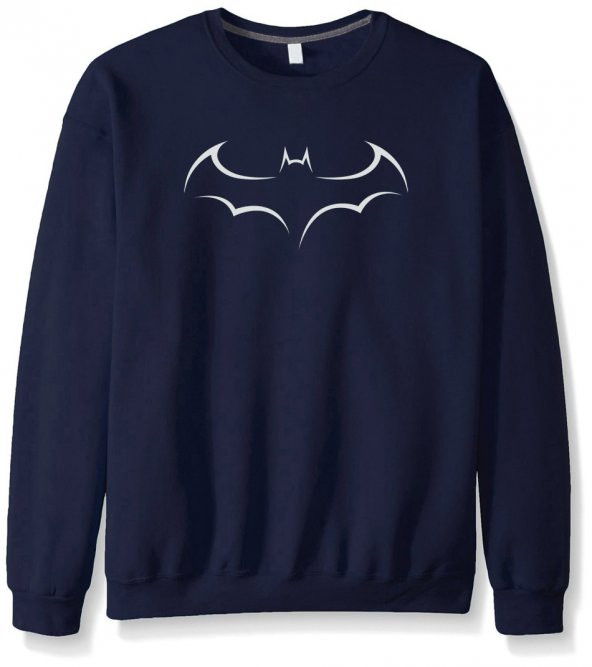 Lacivert Batman Yarasa Sweatshirt