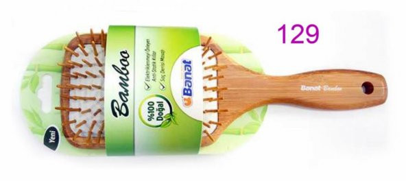 Banat Bamboo 129 100 Doğal Saç Fırçası