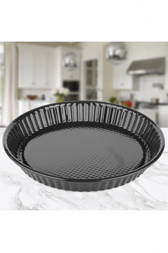 Emaye Tart Kalıbı Turta Kalıbı Kek Kalıbı 30cm - 1