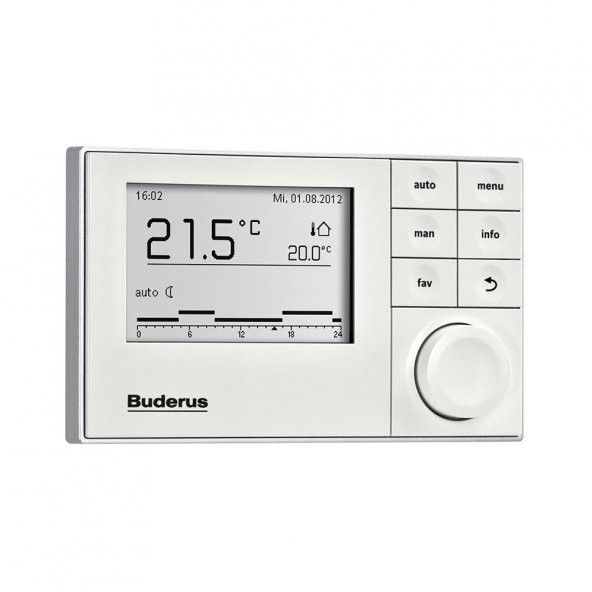 Buderus RC310 Modülasyonlu Programlanabilir Oda Kumandası - Beyaz - 2