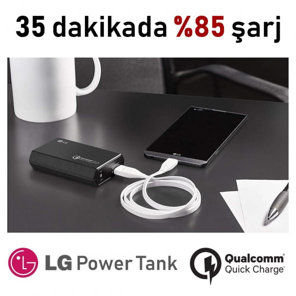 LG Power Tank 6700 mAH Powerbank - 4 Kat Hızlı