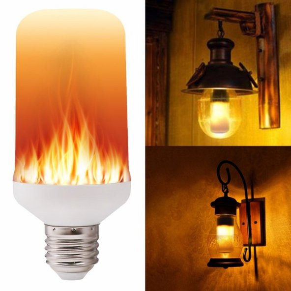 Alev Efektli Led Işık Ampul Alevli Animasyonlu Lamba 3 Kademeli - 4