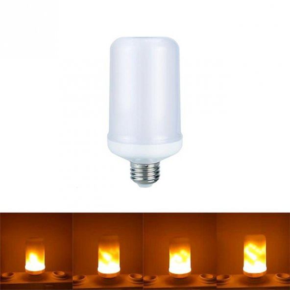 Alev Efektli Led Işık Ampul Alevli Animasyonlu Lamba 3 Kademeli - 5