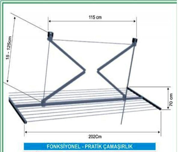 Çamaşırlık Asansörlü (EL VİNÇLİ) 45 kg - 3