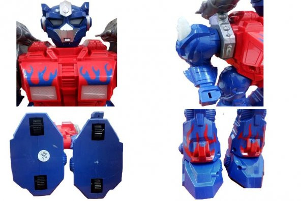 Ok Atan Sesli Işıklı Yürüyen Robot 25 Cm - 4