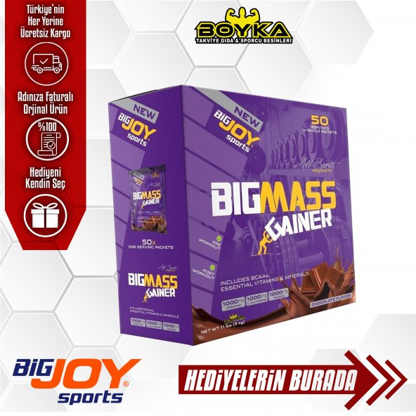 BIGJOY BIGMASS GAINER 5KG 50 ŞASE (SKT:09/20)+3 HEDİYE - 3