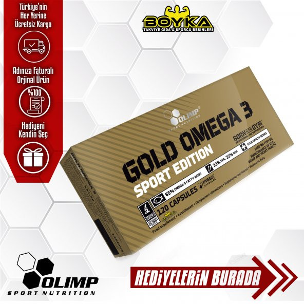 Olimp Gold Omega 3 Balık Yağı 120 Kapsül (Skt:03/21)+2 Hedi̇ye