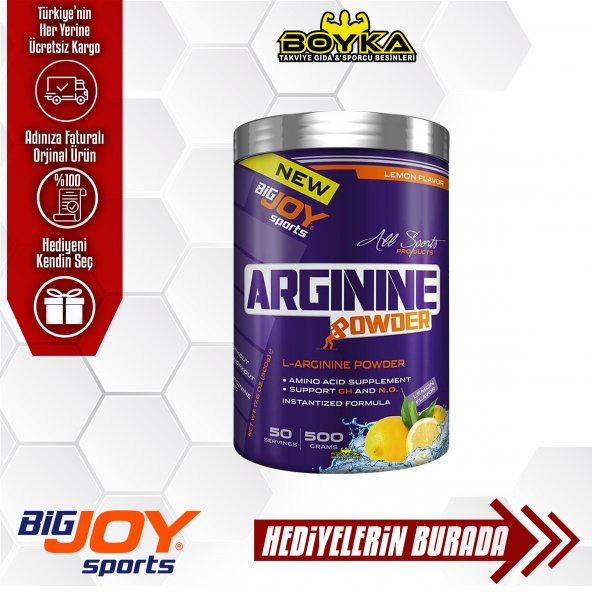 Bigjoy L-arginine Powder 500gr (Skt:03/21) + 2 Hedi̇ye