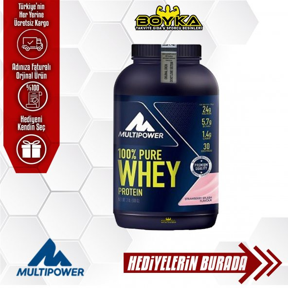 Multipower 100 Pure Whey Protein tozu 900gr(Skt:12/21)+ Hedi̇ye