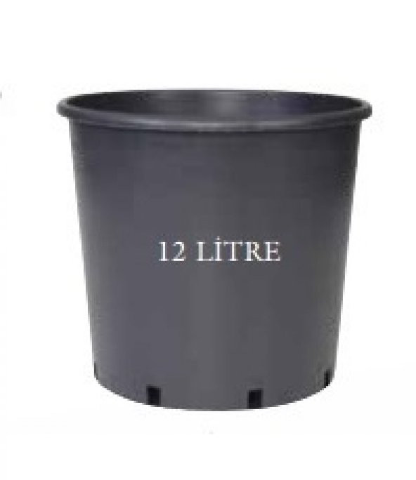 Siyah Uretim Saksısı 30 Adet 26x26 cm 12 Litre Üretim Saksısı Siyah Saksı Fide Saksı