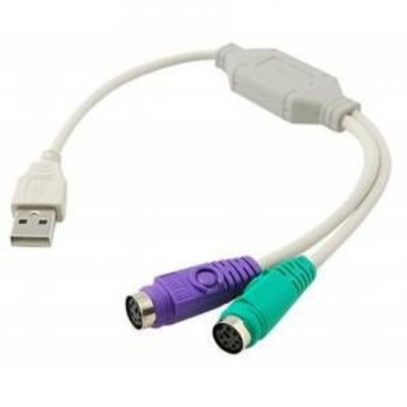 Usb PS2 Klavye Mouse Kablo Cable Çevirici Adaptör Windows Linux