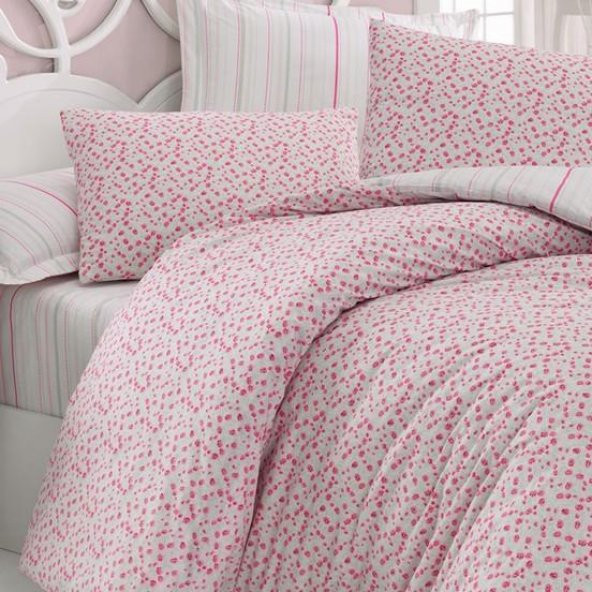 Cotton Box Ranforce Nevresim Takımı Katya Fusya Tek Kişilik - 2