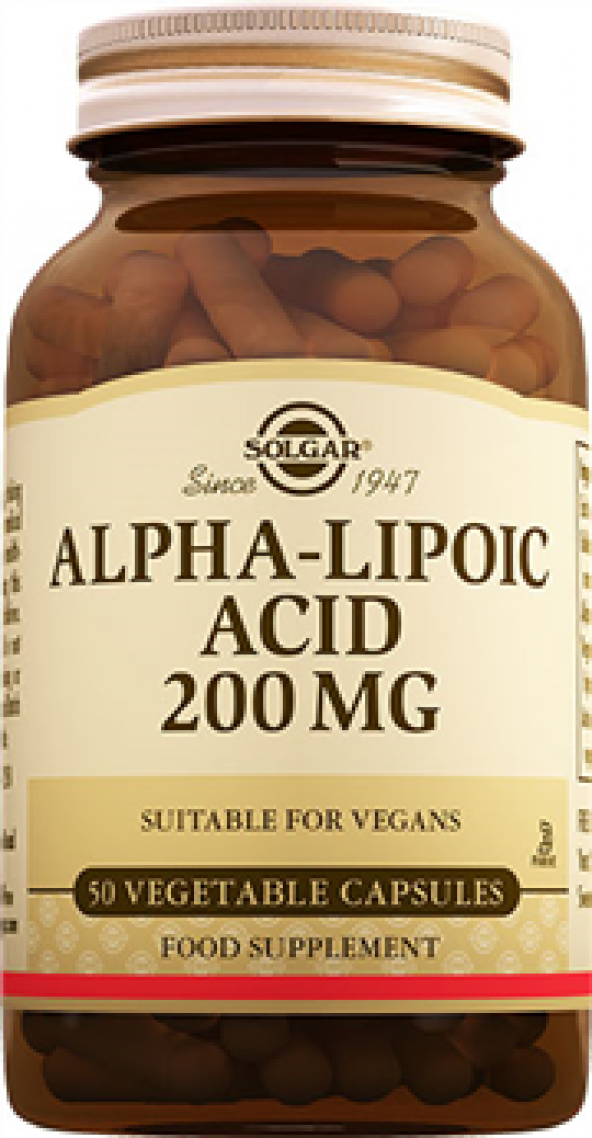 Solgar Alpha Lipoic Acid 200 mg 50 Vegetable Capsules SKT : 03/2022