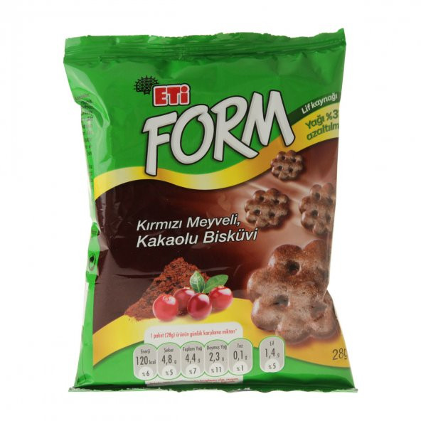 Eti Form Kakaolu Yabanmersinli 28 gr - 2
