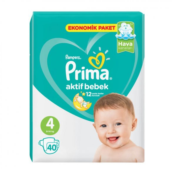 Prima Aktif Bebek Bezi Maxi Eko 40lı 4 Beden