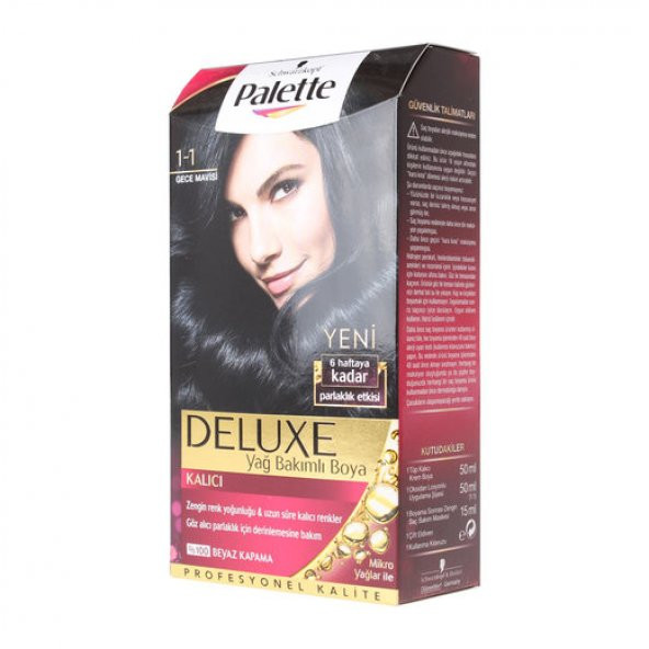 Palette Deluxe Saç Boyası Gece Mavisi 1.1 - 1