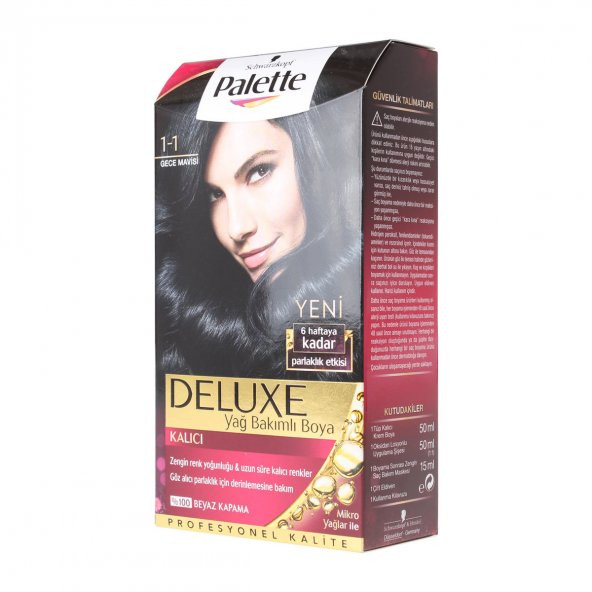 Palette Deluxe Saç Boyası Gece Mavisi 1.1 - 2
