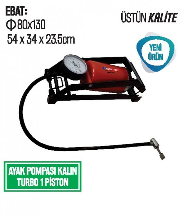 Bay-Tec Ayak Pompası Kalın Turbo 1 Piston MK4860