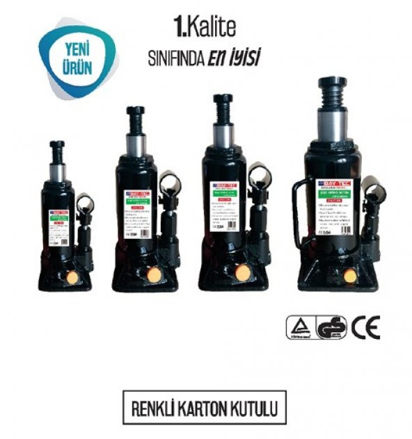 Bay-Tec Şişe Kriko 2 Ton - 3 Ton - 5 Ton - 10 Ton