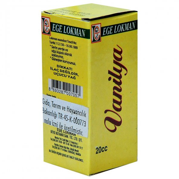 Ege Lokman Vanilya Yağı 20 cc - 3