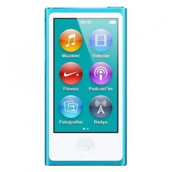 Apple iPod Nano 7.NESİL 16GB 2.5"  Mavi MP3 / MP4 Player MD477TZ/
