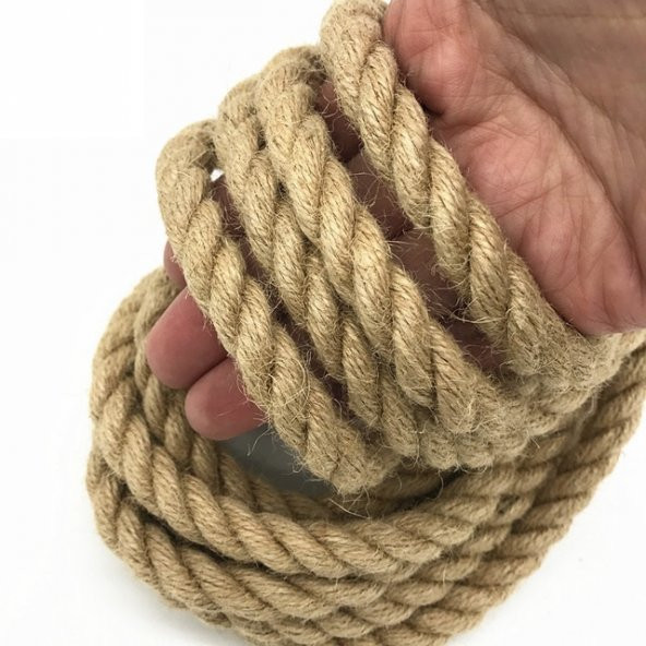 Jut Halat 10 MM 50 M Dekoratif Jüt Halat  Halat İp Jüt Kendir İpi Hasır İp Jüt İp Doğal Halat İp