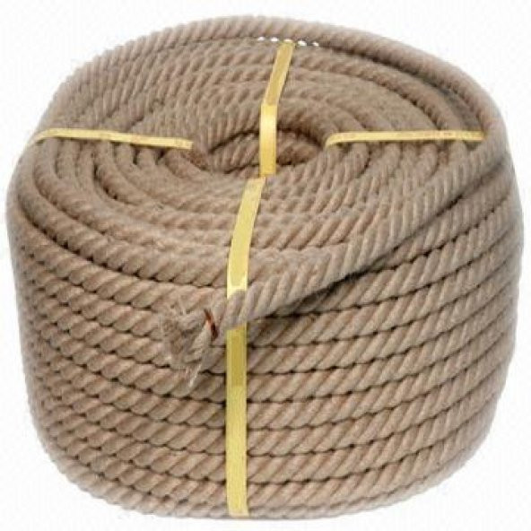 Jut Halat 10 MM 50 M Dekoratif Jüt Halat  Halat İp Jüt Kendir İpi Hasır İp Jüt İp Doğal Halat İp - 2