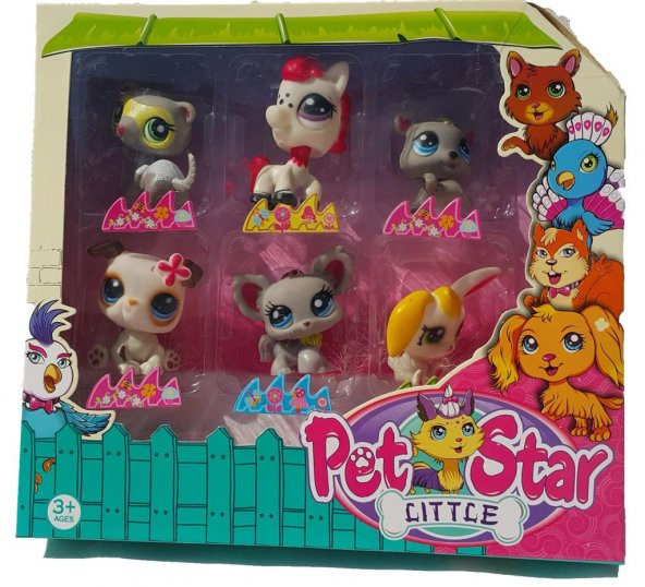 petstar 6lı hayvan Minik Ailesi Oyuncak mini hayvancıklar