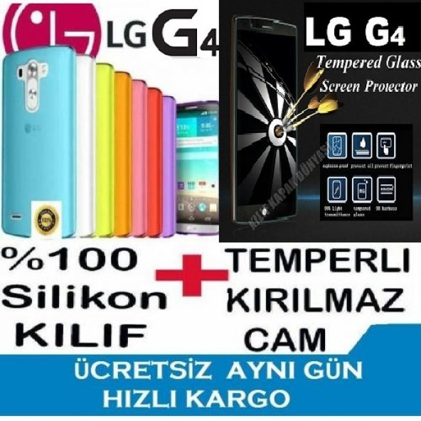 LG G4 KILIF SİLİKON KIRILMAZ CAM EKRAN KORUYUCU