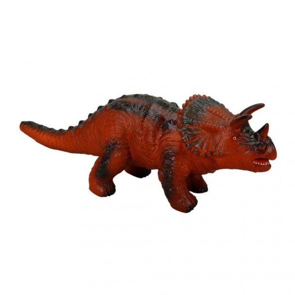 Sesli Dinozorlar 40 cm Triceratops Turuncu Siyah Tamamı Et Dinozo