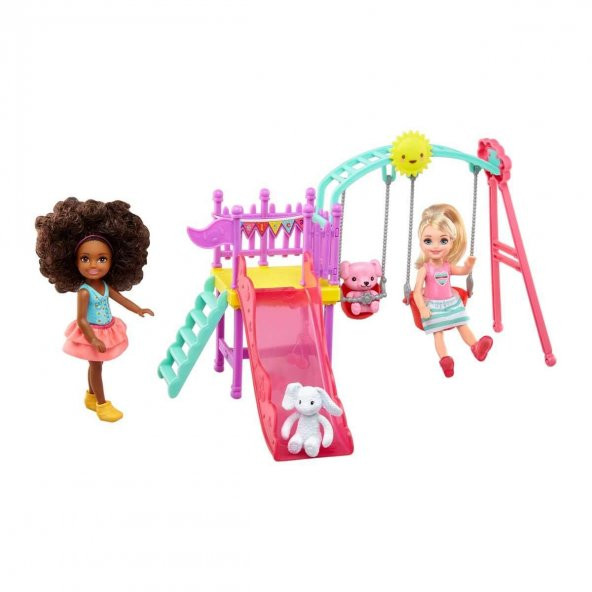 Barbie Chelsea ve Arkadaşı Oyun Parkında Oyuncak Bebekler